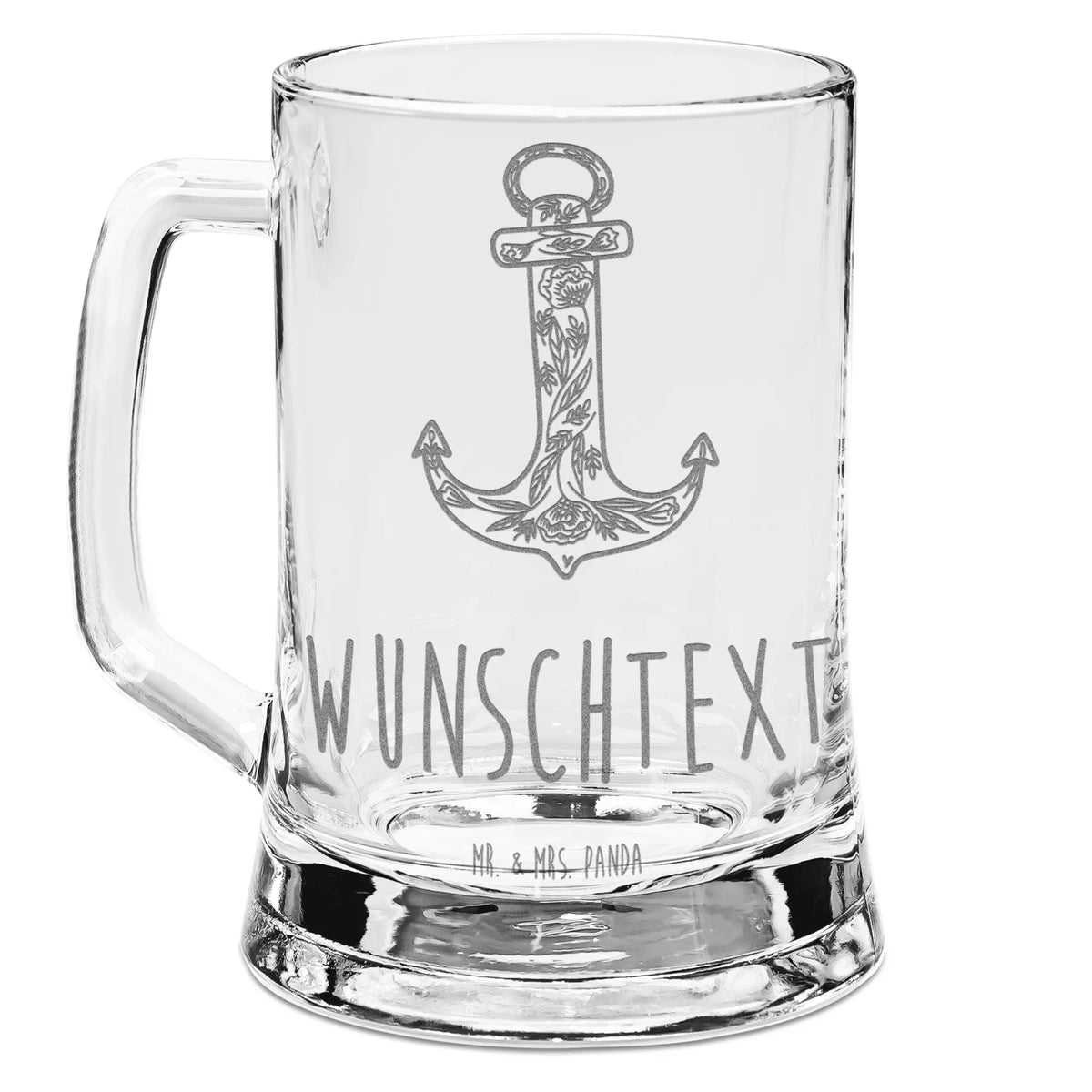 Personalized Engraved Beer Mug anchor Blue card, gift ideas, gifts, small animals, cute, cute animal motives, hand drawn, funny sayings, good mood, special gifts, animal lover