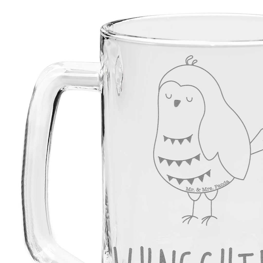 Personalized Engraved Beer Mug Owl Satisfied owl, forest animal, bird, nocturnal, gift ideas, birthday present, illustrated, funny, romantic gift, owl decor, Owl deco, Wedding anniversary gift, Romantic, Owl, Saying beautiful, Love saying, Owl saying, Pun funny
