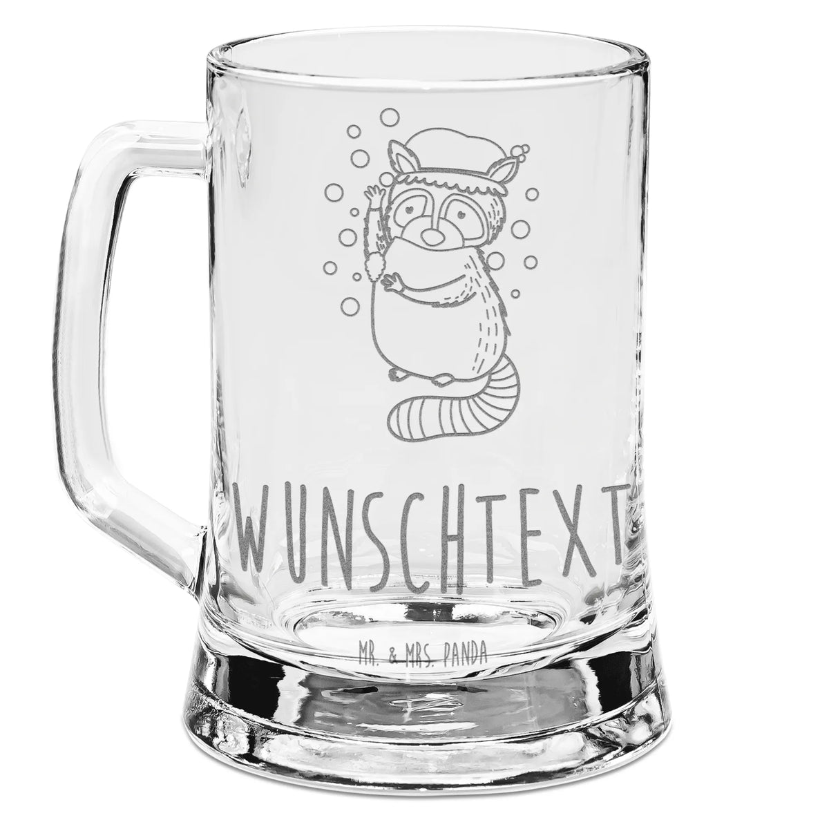 Personalized Engraved Beer Mug Raccoon small animals, cute, funny, cute animal motives, hand drawn, small world, funny sayings, good mood, happy, gifts, gift ideas, special gifts, animal lover, card, raccoon, soap bubbles, wash, daydreaming, plan