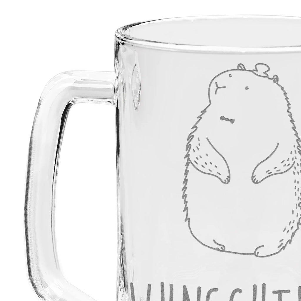 Personalized Engraved Beer Mug Groundhog small animals, cute, funny, cute animal motives, hand drawn, small world, funny sayings, good mood, happy, gifts, gift ideas, special gifts, animal lover, card, cheerfulness, etiquette, friendliness, Groundhog, decency, respect