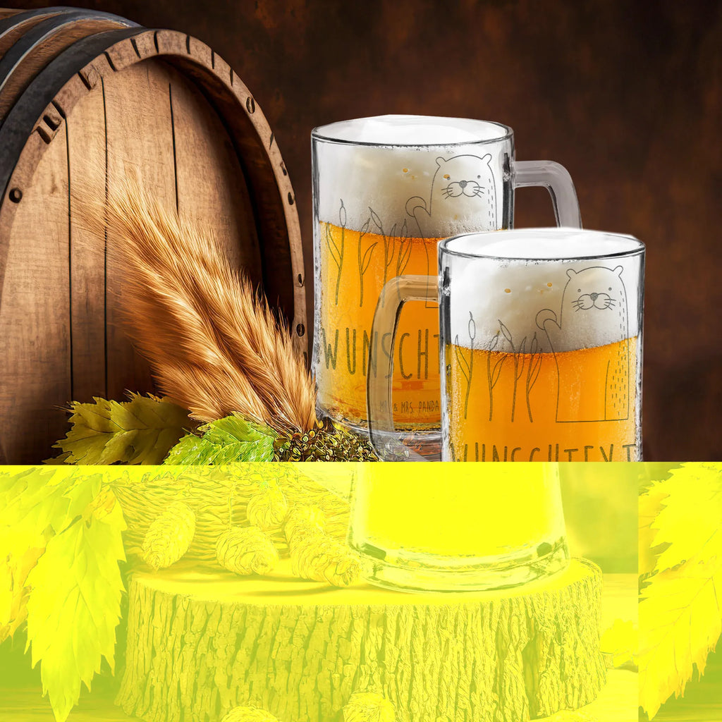 Personalized Engraved Beer Mug otter Stone otter, marten, sea otter, European otter, water mammal, aquatic animal, baby otter, predator, water, otter gifts, animal lover, gift ideas for animal lovers, animal, mammal, water animal, gifts for people in love, Otter Sea Otter Lake Otter