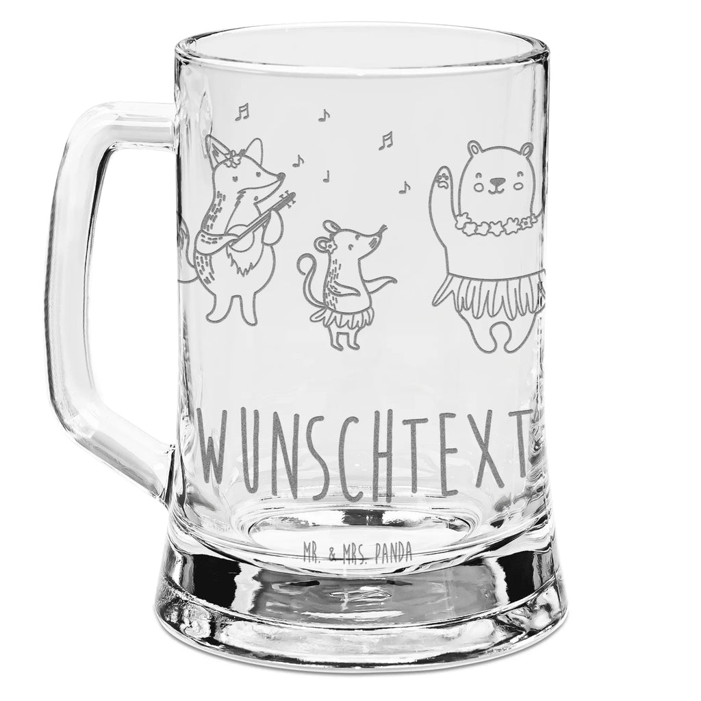 Personalized Engraved Beer Mug forest animals Aloha small animals, cute, funny, cute animal motives, hand drawn, small world, funny sayings, good mood, happy, gifts, gift ideas, special gifts, animal lover, card, life, laughter, hedgehog, rabbit, forest, music, forest animals, aloha, dancing, bear