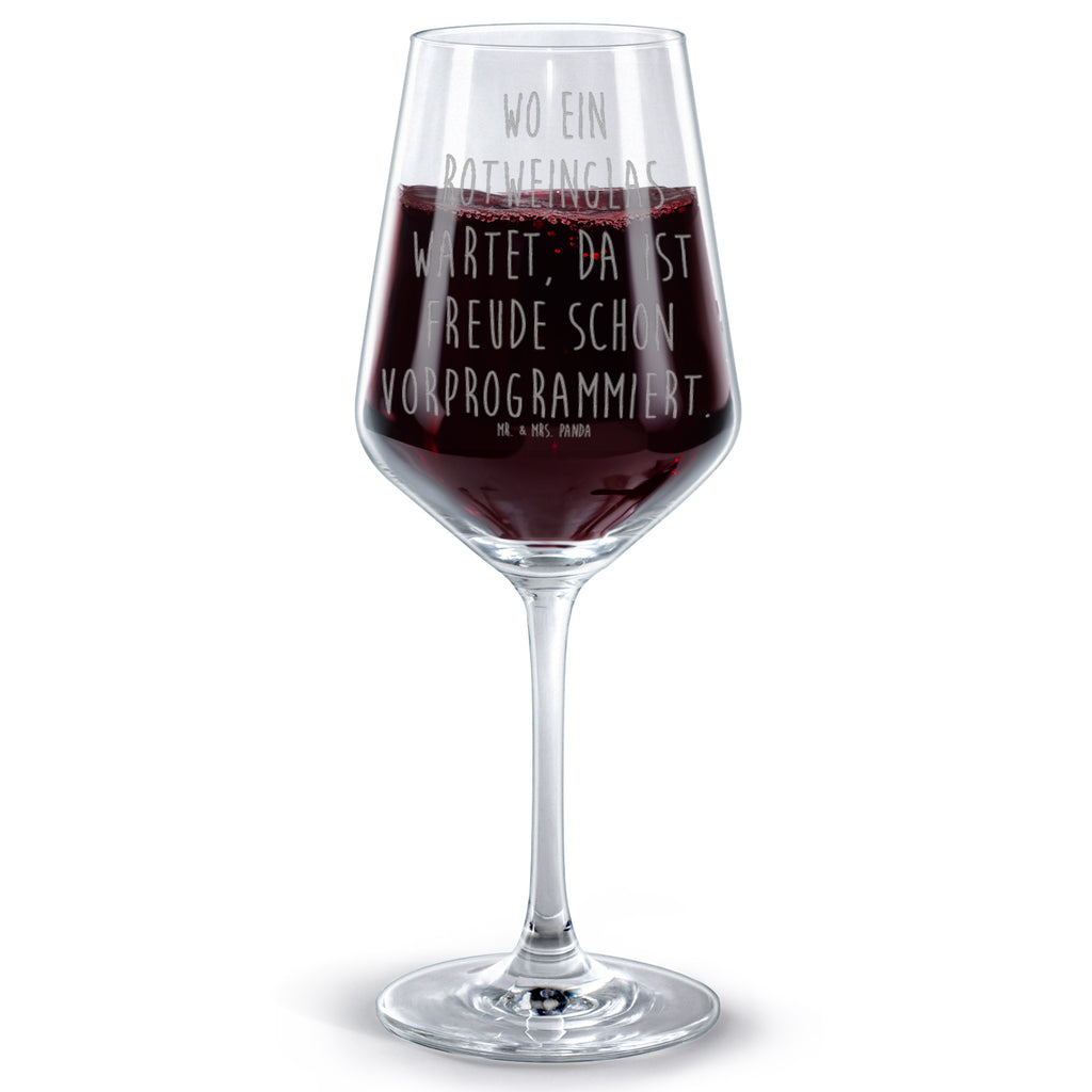 Rotwein Glas Freude vorprogrammiert - Ein Glas Rotwein erwartet dich Rotweinglas, Weinglas, Rotwein Glas, Weinglas mit Gravur, Geschenk für Weinliebhaber, Spülmaschinenfeste Weingläser, Hochwertige Weinaccessoires