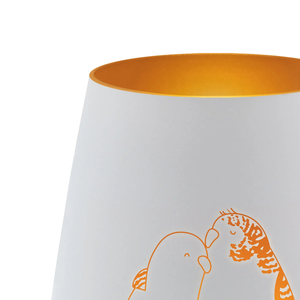 Gold Personalized Lantern Parakeets in love Love, Loving, Two, Together, Marriage, Engagement, Proposal of marriage, Love gift, gift for her, gift for him, anniversary gift, cuddling, budgie, birds, closeness, love, trust