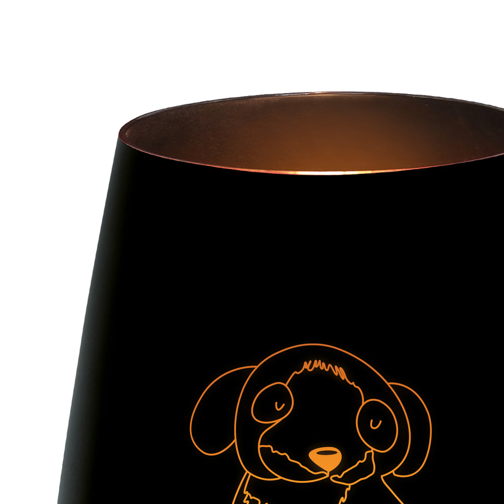 Gold Windlicht Hund Entspannen Windlicht, Teelicht, Graviertes Windlicht, Windlicht Gravur, Kerze, Windlicht aus Glas, Teelicht aus Glas, Hund, Hundemotiv, Haustier, Hunderasse, Tierliebhaber, Hundebesitzer, Sprüche, schwarzer Hund, Hundeliebe, Liebe, Hundeglück