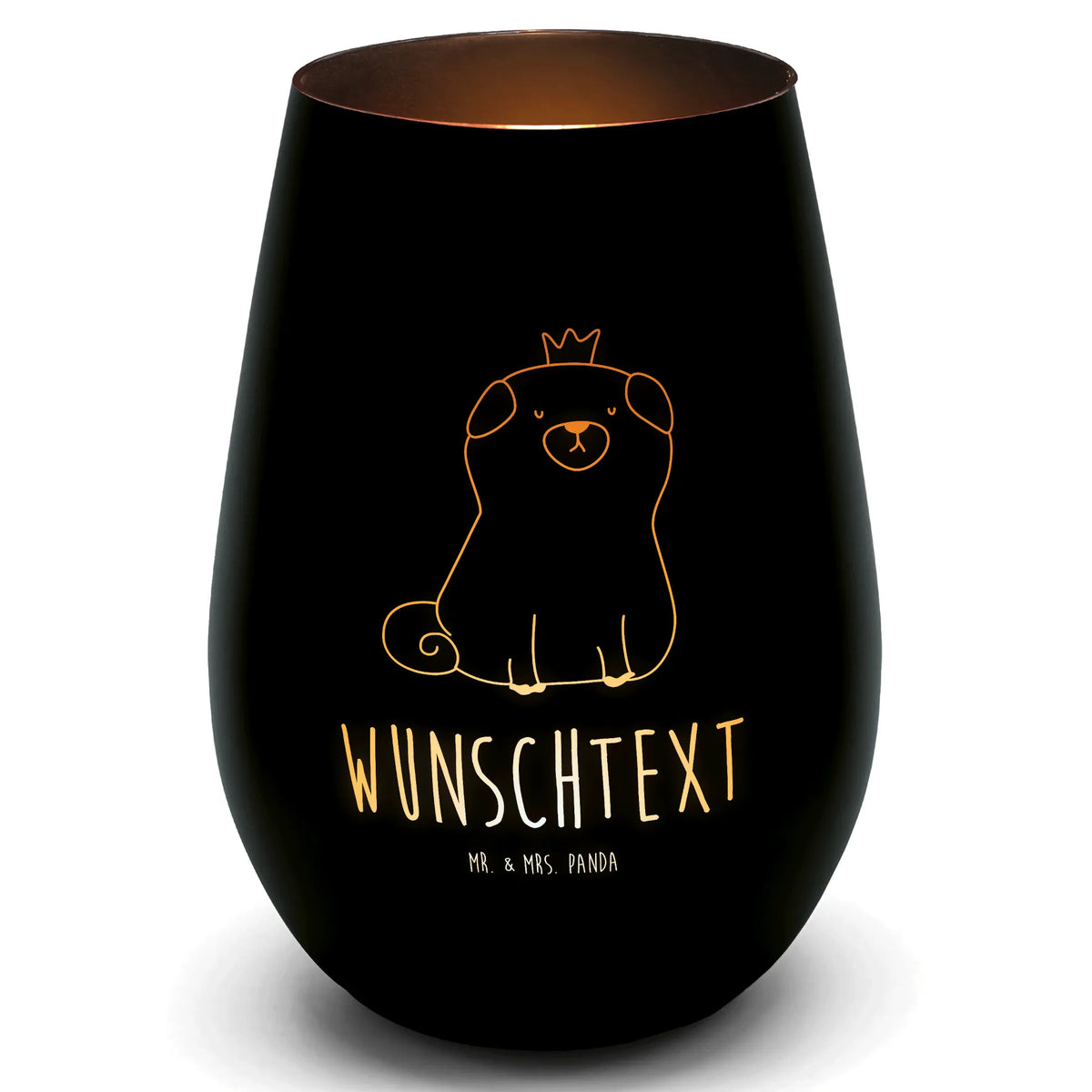 Gold Personalized Lantern pug Crown dog, mutt, hound, woof, dog mama, dog breed, love dogs, love for dogs, dog decorative items, bag with dog print, funny gifts for dog owners, what do you give a dog lover, Christmas gifts for dogs, gifts for dogs, dog sayings, allergic, Pug, dog owners. Saying, funny, house rules, childless