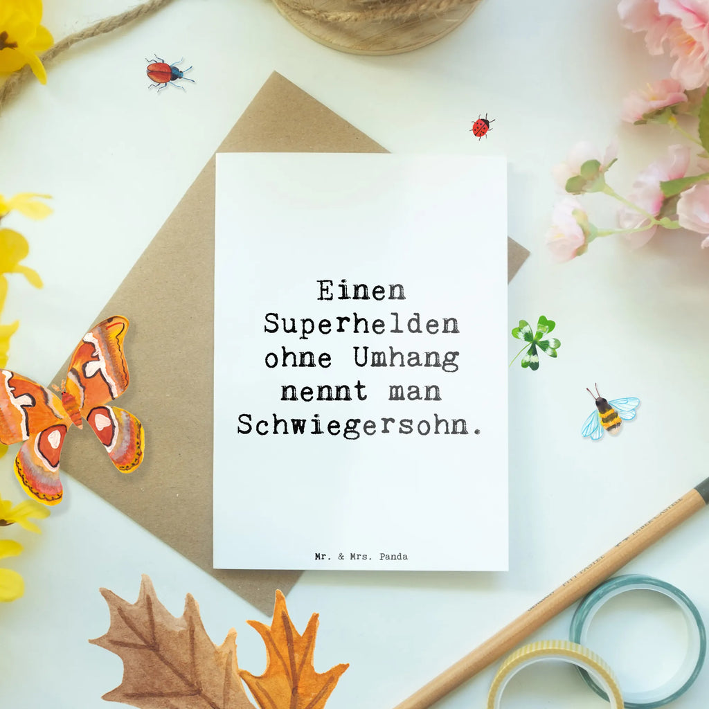 Grußkarte Spruch Held Schwiegersohn Geburtstagskarte, Ansichtskarten, Hochzeitskarte, Grußkarte, Einladungskarte, Karte, Klappkarte, Glückwunschkarte, Familie, Vatertag, Muttertag, Bruder, Schwester, Mama, Papa, Oma, Opa