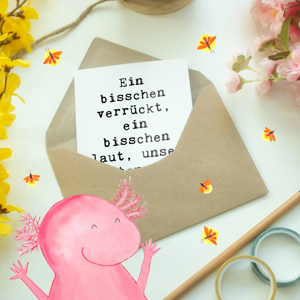 Greetings card Saying Ein bisschen verrückt, ein bisschen laut, unser Patensohn macht uns stolz! Grußkarte, Klappkarte, Einladungskarte, Glückwunschkarte, Hochzeitskarte, Geburtstagskarte, Karte, Ansichtskarten, Familie, Vatertag, Muttertag, Bruder, Schwester, Mama, Papa, Oma, Opa