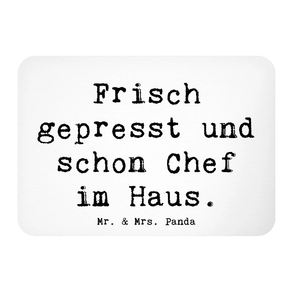 Magnet Saying Frisch gepresst und schon Chef im Haus. Kühlschrankmagnet, Pinnwandmagnet, Souvenir Magnet, Motivmagnete, Dekomagnet, Whiteboard Magnet, Notiz Magnet, Kühlschrank Dekoration, Familie, Vatertag, Muttertag, Bruder, Schwester, Mama, Papa, Oma, Opa