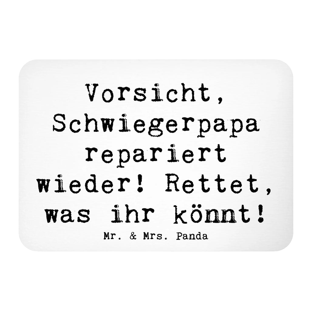 Magnet Saying Vorsicht, Schwiegerpapa repariert wieder! Rettet, was ihr könnt! Kühlschrankmagnet, Pinnwandmagnet, Souvenir Magnet, Motivmagnete, Dekomagnet, Whiteboard Magnet, Notiz Magnet, Kühlschrank Dekoration, Familie, Vatertag, Muttertag, Bruder, Schwester, Mama, Papa, Oma, Opa