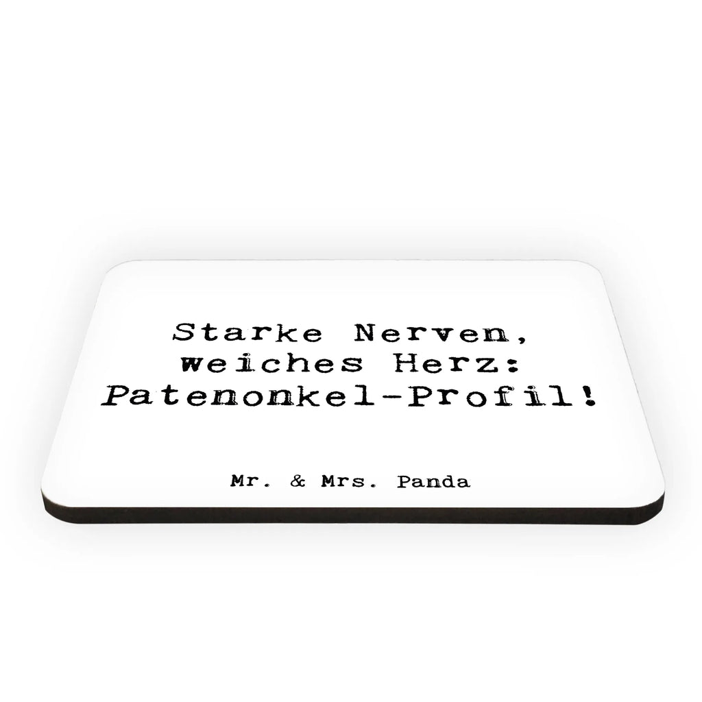 Magnet Saying Starke Nerven, weiches Herz: Patenonkel-Profil! Kühlschrankmagnet, Pinnwandmagnet, Souvenir Magnet, Motivmagnete, Dekomagnet, Whiteboard Magnet, Notiz Magnet, Kühlschrank Dekoration, Familie, Vatertag, Muttertag, Bruder, Schwester, Mama, Papa, Oma, Opa