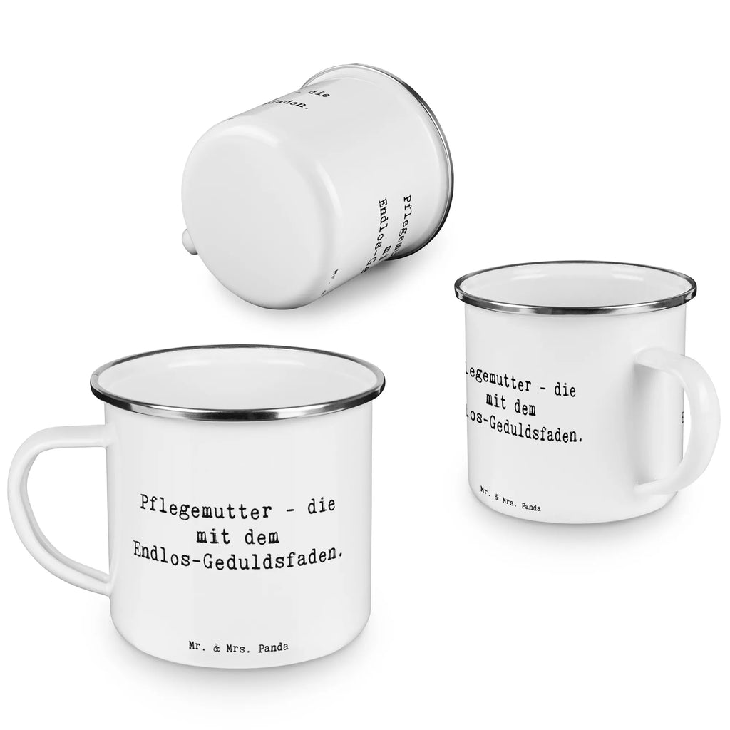 Camping Emaille Tasse Spruch Pflegemutter: Die mit dem endlosen Geduldsfaden. Metalltasse, Campingtasse, Trinkbecher, emaillebecher, Emaille Becher, becher emaille, Blechtasse, Kaffeetasse, Campingbecher, reisetasse, Becher, Pott, Teetasse, wanderbecher, Teebecher, wandertasse, metallbecher, Tasse Emaille, Kaffeebecher, blechbecher, Emaille Tasse, Emailletasse, Reisebecher, Tasse, Muttertag, Vatertag, Mama, Papa, Oma, Opa, Familie, Schwester, Bruder