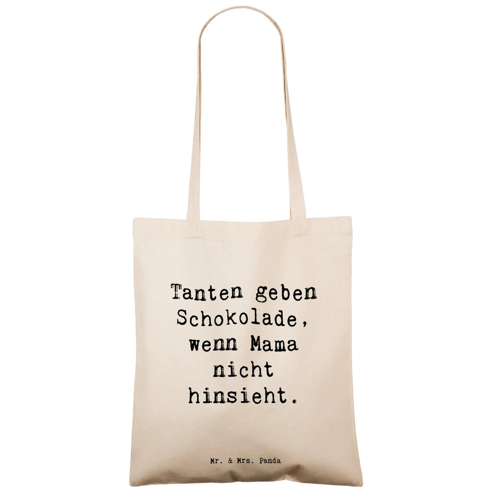 Tragetasche Spruch Tanten geben Schokolade, wenn Mama nicht hinsieht. Beuteltasche, Beutel, Einkaufstasche, Jutebeutel, Stoffbeutel, Tasche, Shopper, Umhängetasche, Strandtasche, Schultertasche, Stofftasche, Tragetasche, Badetasche, Jutetasche, Einkaufstüte, Laptoptasche, Familie, Vatertag, Muttertag, Bruder, Schwester, Mama, Papa, Oma, Opa