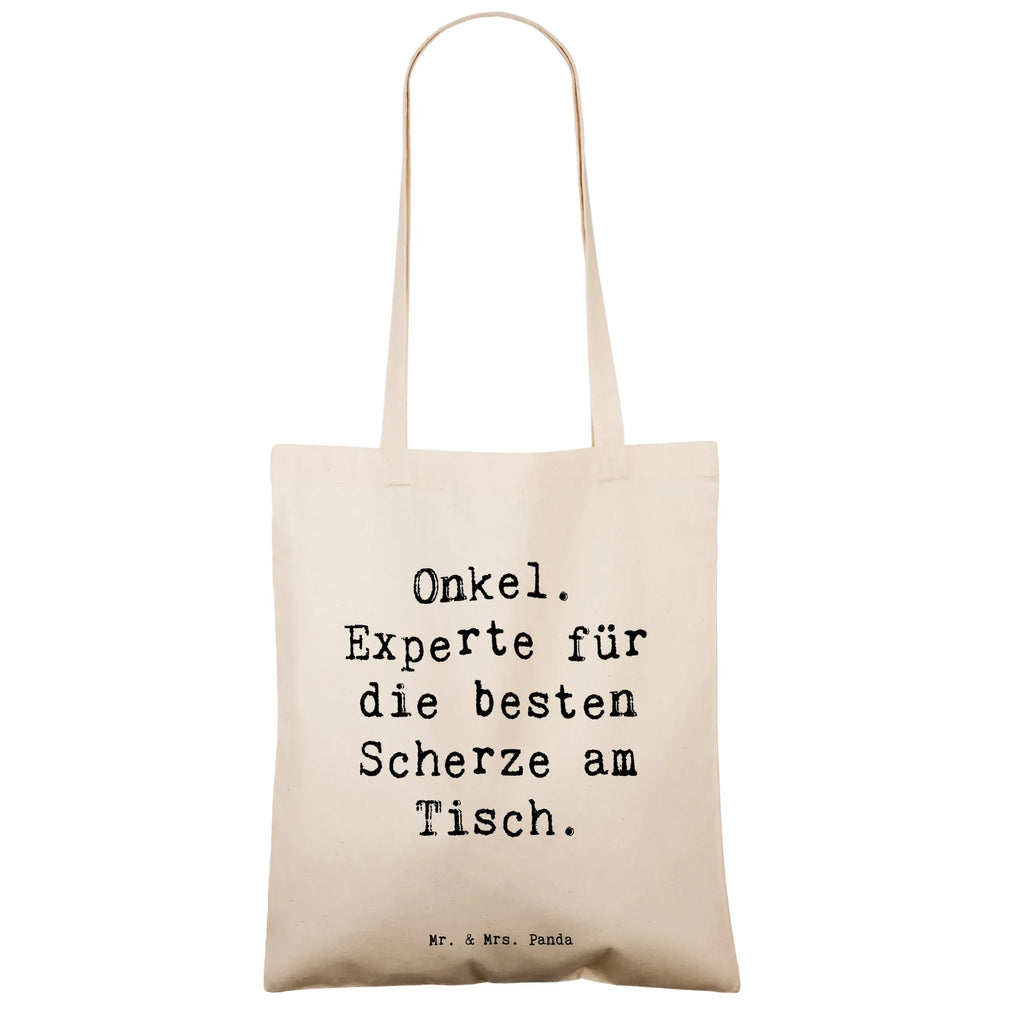 Tote bag Powiedzenie Onkel. Experte für die besten Scherze am Tisch. Beuteltasche, Beutel, Einkaufstasche, Jutebeutel, Stoffbeutel, Tasche, Shopper, Umhängetasche, Strandtasche, Schultertasche, Stofftasche, Tragetasche, Badetasche, Jutetasche, Einkaufstüte, Laptoptasche, Familie, Vatertag, Muttertag, Bruder, Schwester, Mama, Papa, Oma, Opa