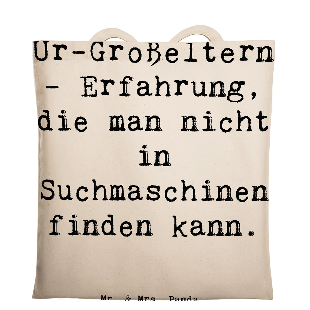 Tote bag Saying Ur-Großeltern - Erfahrung, die man nicht in Suchmaschinen finden kann. Beuteltasche, Beutel, Einkaufstasche, Jutebeutel, Stoffbeutel, Tasche, Shopper, Umhängetasche, Strandtasche, Schultertasche, Stofftasche, Tragetasche, Badetasche, Jutetasche, Einkaufstüte, Laptoptasche, Familie, Vatertag, Muttertag, Bruder, Schwester, Mama, Papa, Oma, Opa