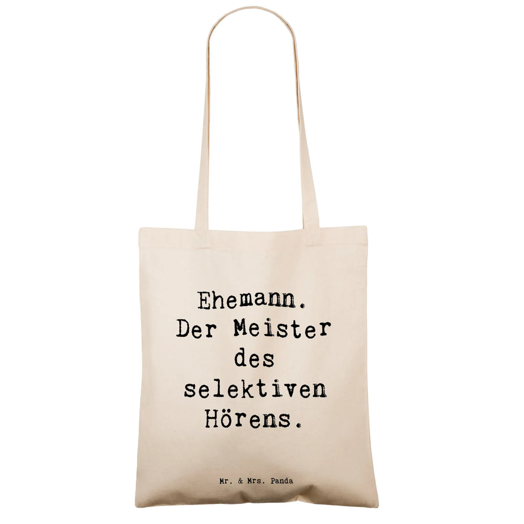 Tote bag Saying Ehemann. Der Meister des selektiven Hörens. Beuteltasche, Beutel, Einkaufstasche, Jutebeutel, Stoffbeutel, Tasche, Shopper, Umhängetasche, Strandtasche, Schultertasche, Stofftasche, Tragetasche, Badetasche, Jutetasche, Einkaufstüte, Laptoptasche, Familie, Vatertag, Muttertag, Bruder, Schwester, Mama, Papa, Oma, Opa