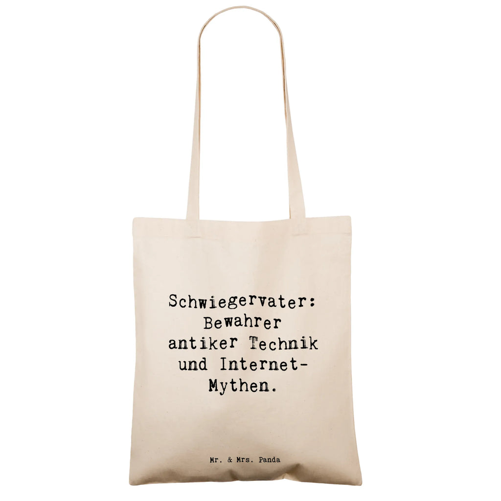 Tote bag Saying Schwiegervater: Bewahrer antiker Technik und Internet-Mythen. Beuteltasche, Beutel, Einkaufstasche, Jutebeutel, Stoffbeutel, Tasche, Shopper, Umhängetasche, Strandtasche, Schultertasche, Stofftasche, Tragetasche, Badetasche, Jutetasche, Einkaufstüte, Laptoptasche, Familie, Vatertag, Muttertag, Bruder, Schwester, Mama, Papa, Oma, Opa