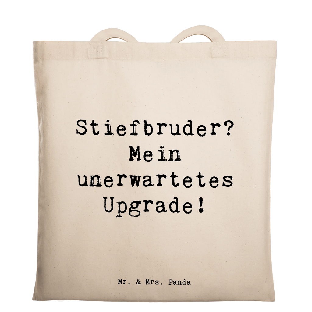 Tragetasche Spruch Stiefbruder Upgrade Beuteltasche, Beutel, Einkaufstasche, Jutebeutel, Stoffbeutel, Tasche, Shopper, Umhängetasche, Strandtasche, Schultertasche, Stofftasche, Tragetasche, Badetasche, Jutetasche, Einkaufstüte, Laptoptasche, Familie, Vatertag, Muttertag, Bruder, Schwester, Mama, Papa, Oma, Opa