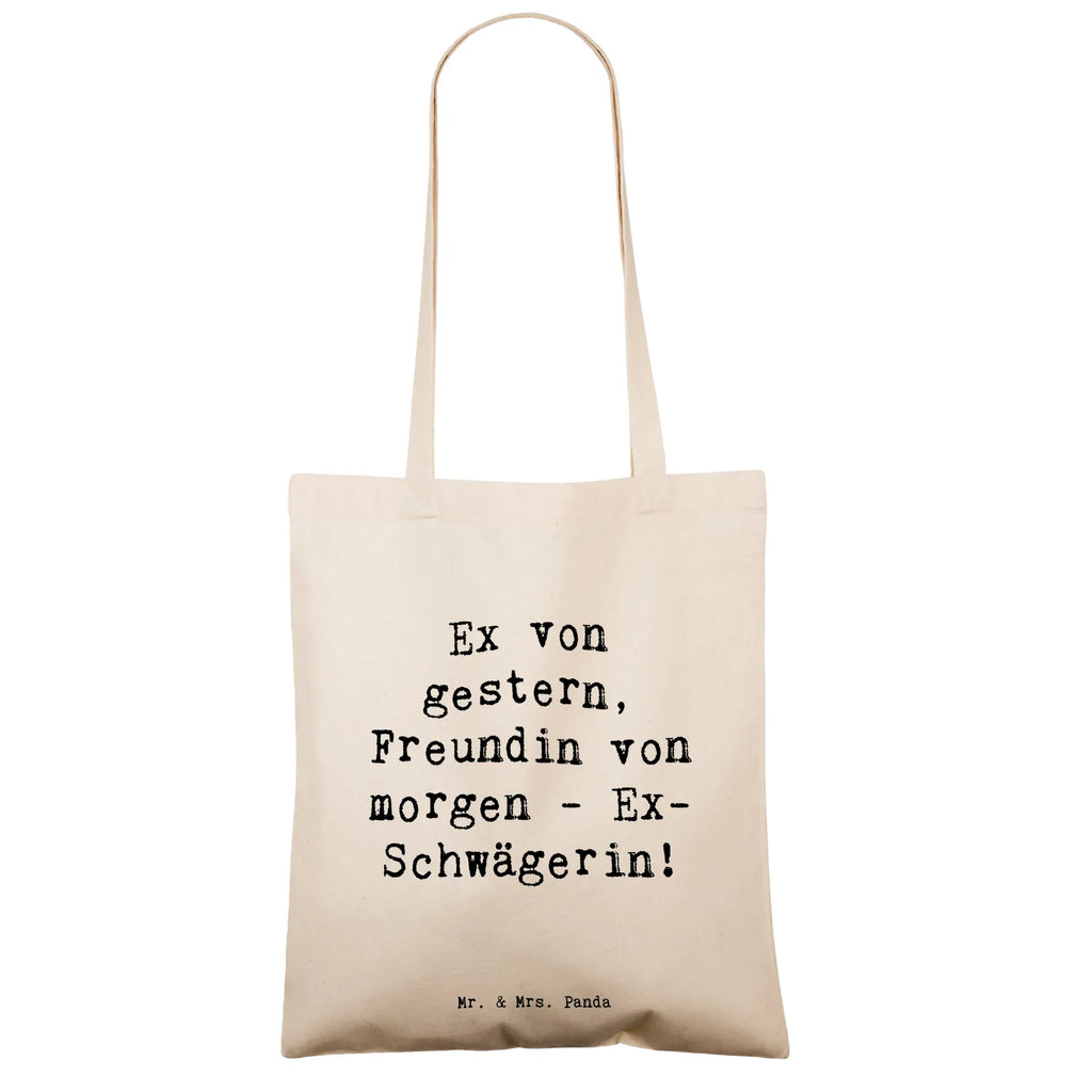 Tote bag Saying Ex von gestern, Freundin von morgen - Ex-Schwägerin! Beuteltasche, Beutel, Einkaufstasche, Jutebeutel, Stoffbeutel, Tasche, Shopper, Umhängetasche, Strandtasche, Schultertasche, Stofftasche, Tragetasche, Badetasche, Jutetasche, Einkaufstüte, Laptoptasche, Familie, Vatertag, Muttertag, Bruder, Schwester, Mama, Papa, Oma, Opa