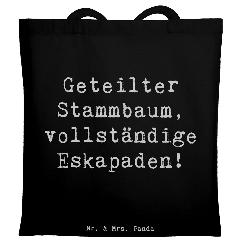 Tote bag Saying Geteilter Stammbaum, vollständige Eskapaden! Beuteltasche, Beutel, Einkaufstasche, Jutebeutel, Stoffbeutel, Tasche, Shopper, Umhängetasche, Strandtasche, Schultertasche, Stofftasche, Tragetasche, Badetasche, Jutetasche, Einkaufstüte, Laptoptasche, Familie, Vatertag, Muttertag, Bruder, Schwester, Mama, Papa, Oma, Opa