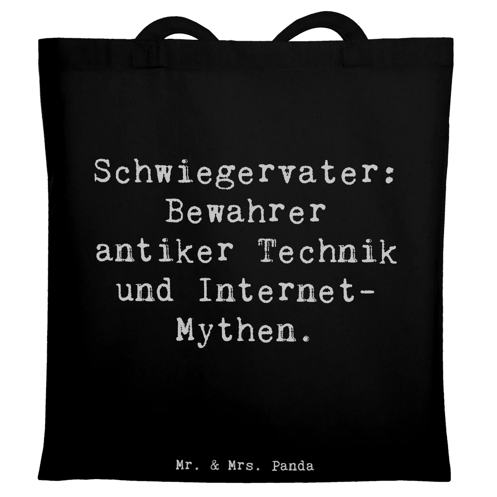 Tote bag Saying Schwiegervater: Bewahrer antiker Technik und Internet-Mythen. Beuteltasche, Beutel, Einkaufstasche, Jutebeutel, Stoffbeutel, Tasche, Shopper, Umhängetasche, Strandtasche, Schultertasche, Stofftasche, Tragetasche, Badetasche, Jutetasche, Einkaufstüte, Laptoptasche, Familie, Vatertag, Muttertag, Bruder, Schwester, Mama, Papa, Oma, Opa