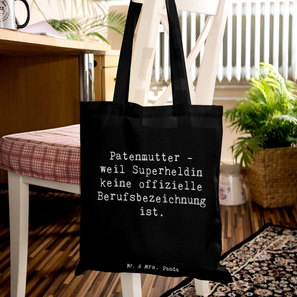 Tragetasche Spruch Patenmutter Superheldin Beuteltasche, Beutel, Einkaufstasche, Jutebeutel, Stoffbeutel, Tasche, Shopper, Umhängetasche, Strandtasche, Schultertasche, Stofftasche, Tragetasche, Badetasche, Jutetasche, Einkaufstüte, Laptoptasche, Familie, Vatertag, Muttertag, Bruder, Schwester, Mama, Papa, Oma, Opa