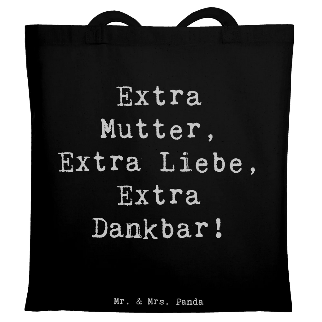 Tote bag Saying Extra Mutter, Extra Liebe, Extra Dankbar! Beuteltasche, Beutel, Einkaufstasche, Jutebeutel, Stoffbeutel, Tasche, Shopper, Umhängetasche, Strandtasche, Schultertasche, Stofftasche, Tragetasche, Badetasche, Jutetasche, Einkaufstüte, Laptoptasche, Familie, Vatertag, Muttertag, Bruder, Schwester, Mama, Papa, Oma, Opa