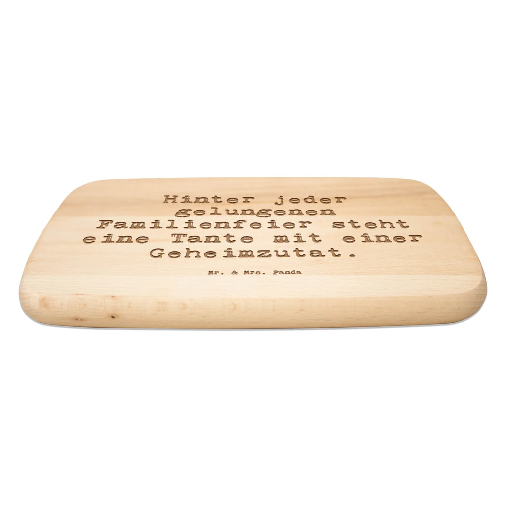 Serving board Saying Hinter jeder gelungenen Familienfeier steht eine Tante mit einer Geheimzutat. cutting board, Board, breakfast board, Family, Father's Day, Mother's Day, brother, sister, Mom, Dad