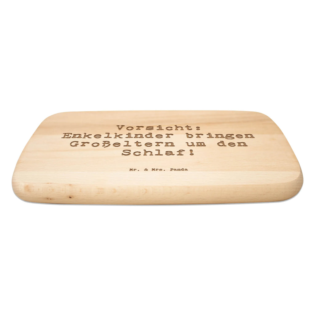 Serving board Saying Vorsicht: Enkelkinder bringen Großeltern um den Schlaf! breakfast board, Board, cutting board, Family, Father's Day, Mother's Day, brother, sister, Mom, Dad