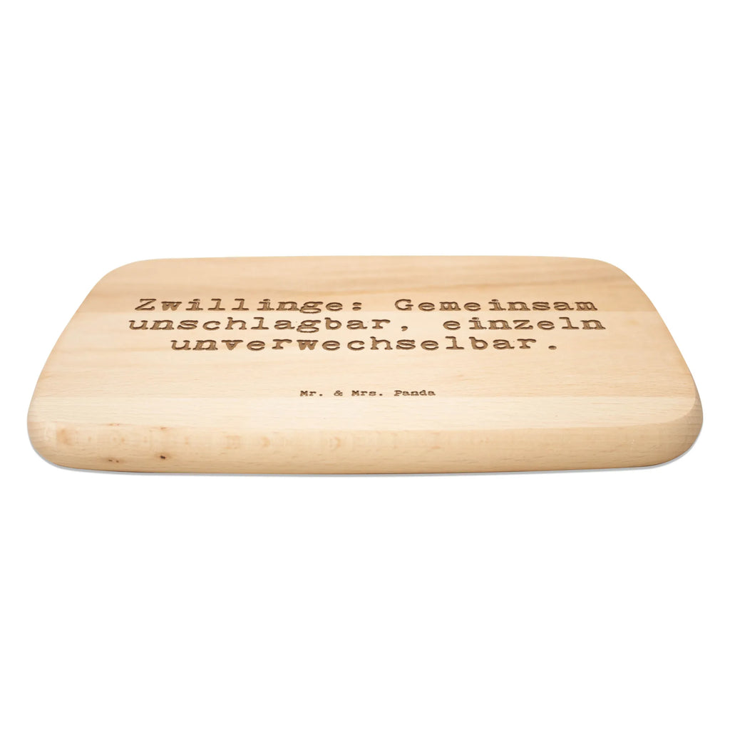 Śniadaniowa deska Przysłowie Zwillinge: Gemeinsam unschlagbar, einzeln unverwechselbar. Rodzina, Dzień Ojca, Dzień Matki, brat, siostra, mama, tata, babcia, dziadek