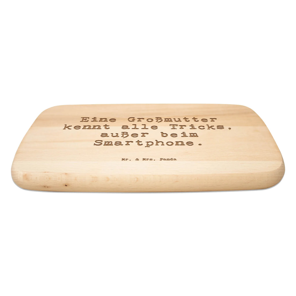 Serving board Saying Eine Großmutter kennt alle Tricks, außer beim Smartphone. Board, cutting board, breakfast board, Family, Father's Day, Mother's Day, brother, sister, Mom, Dad