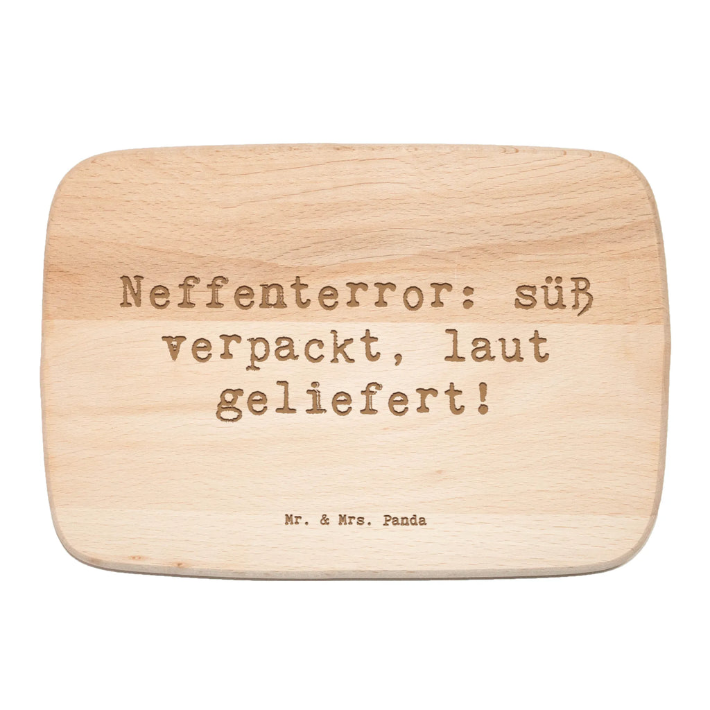 Serving board Saying Neffenterror: süß verpackt, laut geliefert! cutting board, breakfast board, Board, Family, Father's Day, Mother's Day, brother, sister, Mom, Dad