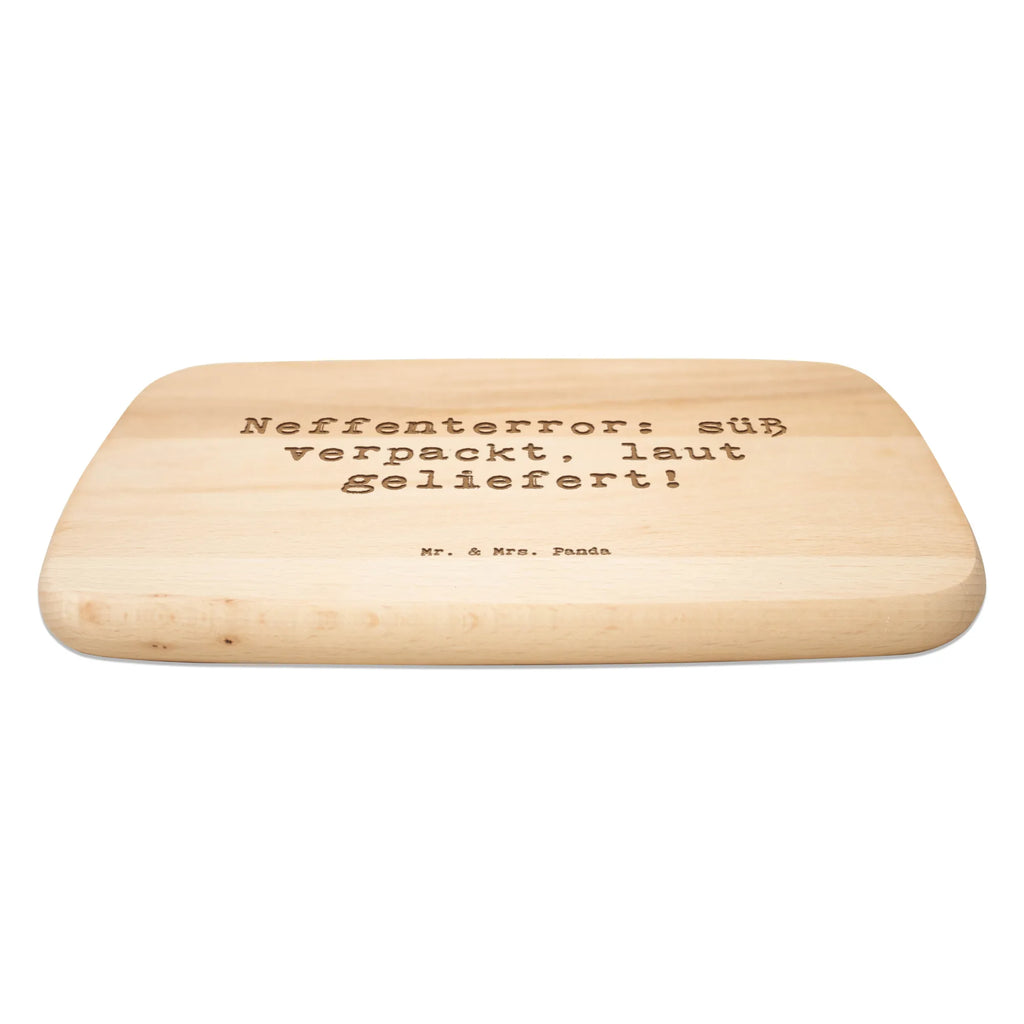 Serving board Saying Neffenterror: süß verpackt, laut geliefert! cutting board, breakfast board, Board, Family, Father's Day, Mother's Day, brother, sister, Mom, Dad
