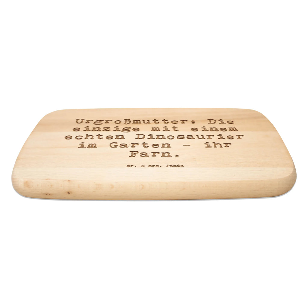 Serving board Saying Urgroßmutter: Die einzige mit einem echten Dinosaurier im Garten – ihr Farn. cutting board, Board, breakfast board, Family, Father's Day, Mother's Day, brother, sister, Mom, Dad