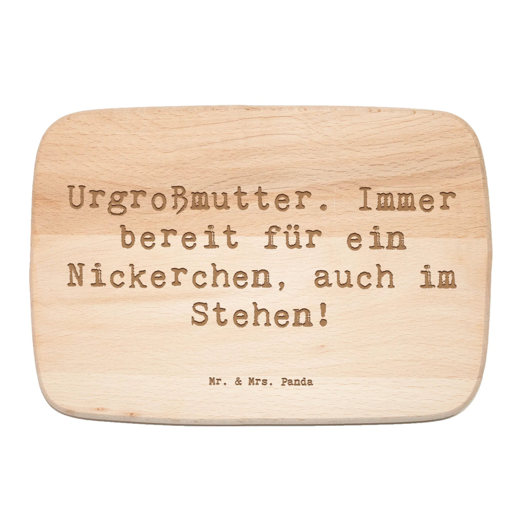 Serving board Saying Urgroßmutter. Immer bereit für ein Nickerchen, auch im Stehen! Board, breakfast board, cutting board, Family, Father's Day, Mother's Day, brother, sister, Mom, Dad
