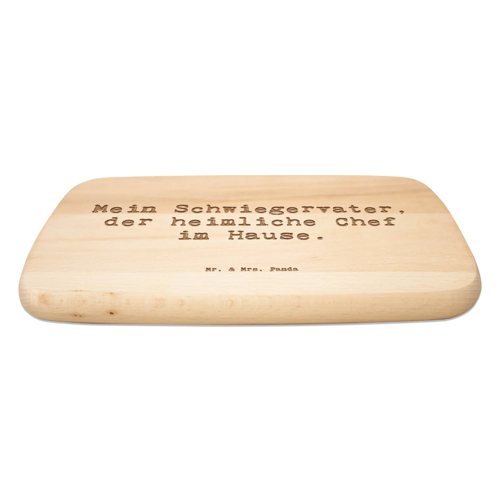 Serving board Saying Mein Schwiegervater, der heimliche Chef im Hause. Board, breakfast board, cutting board, Family, Father's Day, Mother's Day, brother, sister, Mom, Dad