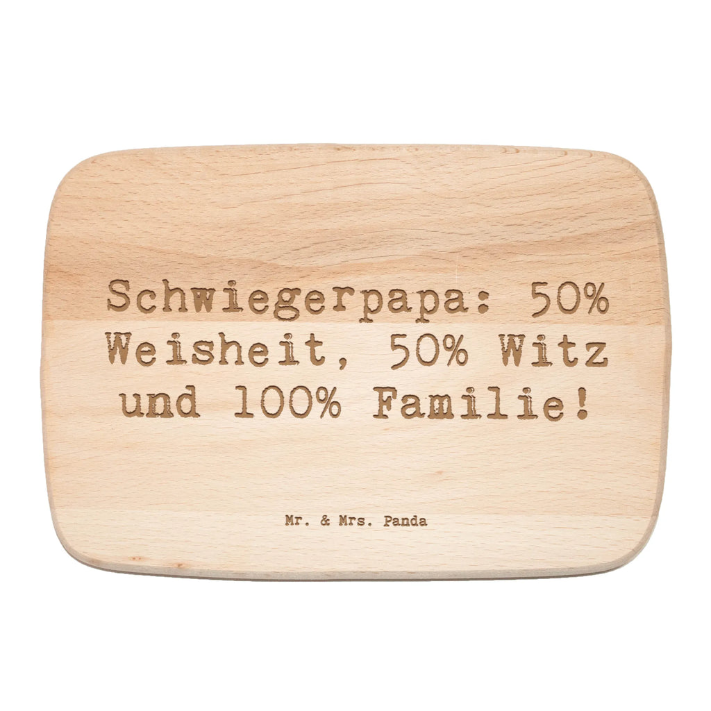 Śniadaniowa deska Przysłowie Schwiegerpapa: 50% Weisheit, 50% Witz und 100% Familie! Rodzina, Dzień Ojca, Dzień Matki, brat, siostra, mama, tata, babcia, dziadek