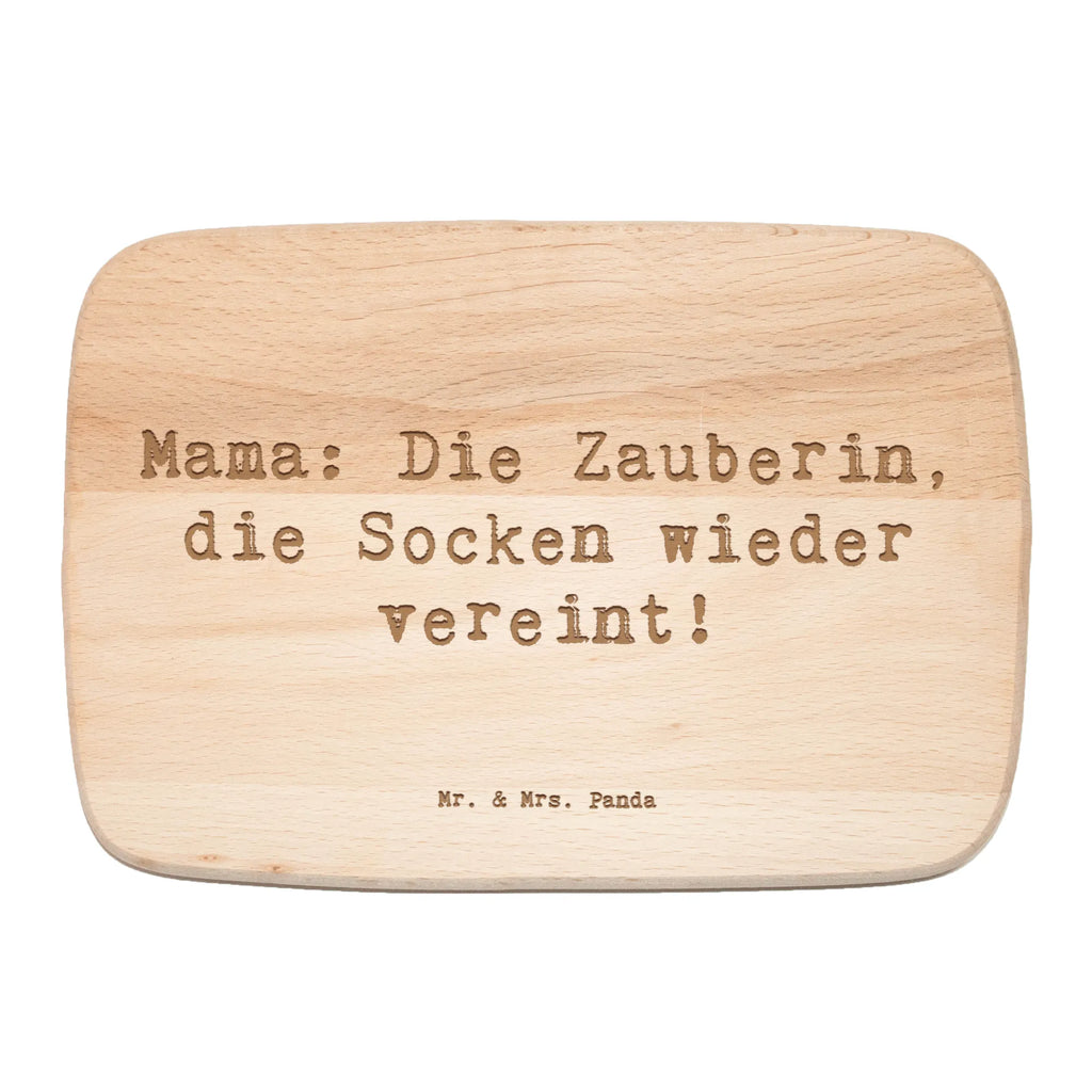 Śniadaniowa deska Przysłowie Mama: Die Zauberin, die Socken wieder vereint! Rodzina, Dzień Ojca, Dzień Matki, brat, siostra, mama, tata, babcia, dziadek