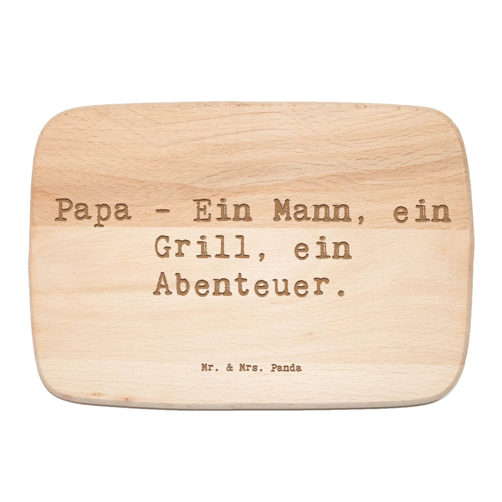 Serving board Saying Papa - Ein Mann, ein Grill, ein Abenteuer. cutting board, breakfast board, Board, Family, Father's Day, Mother's Day, brother, sister, Mom, Dad