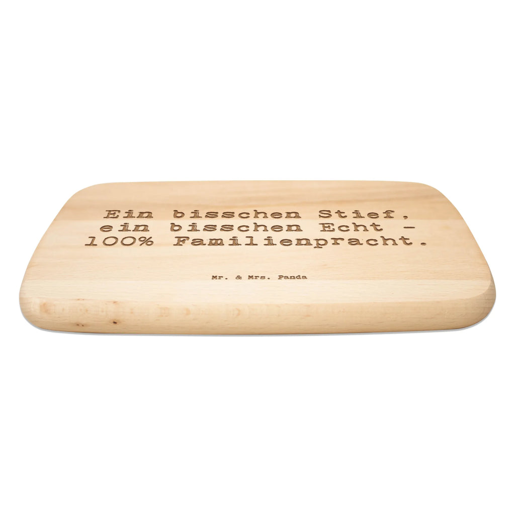 Serving board Saying Ein bisschen Stief, ein bisschen Echt - 100% Familienpracht. cutting board, Board, breakfast board, Family, Father's Day, Mother's Day, brother, sister, Mom, Dad