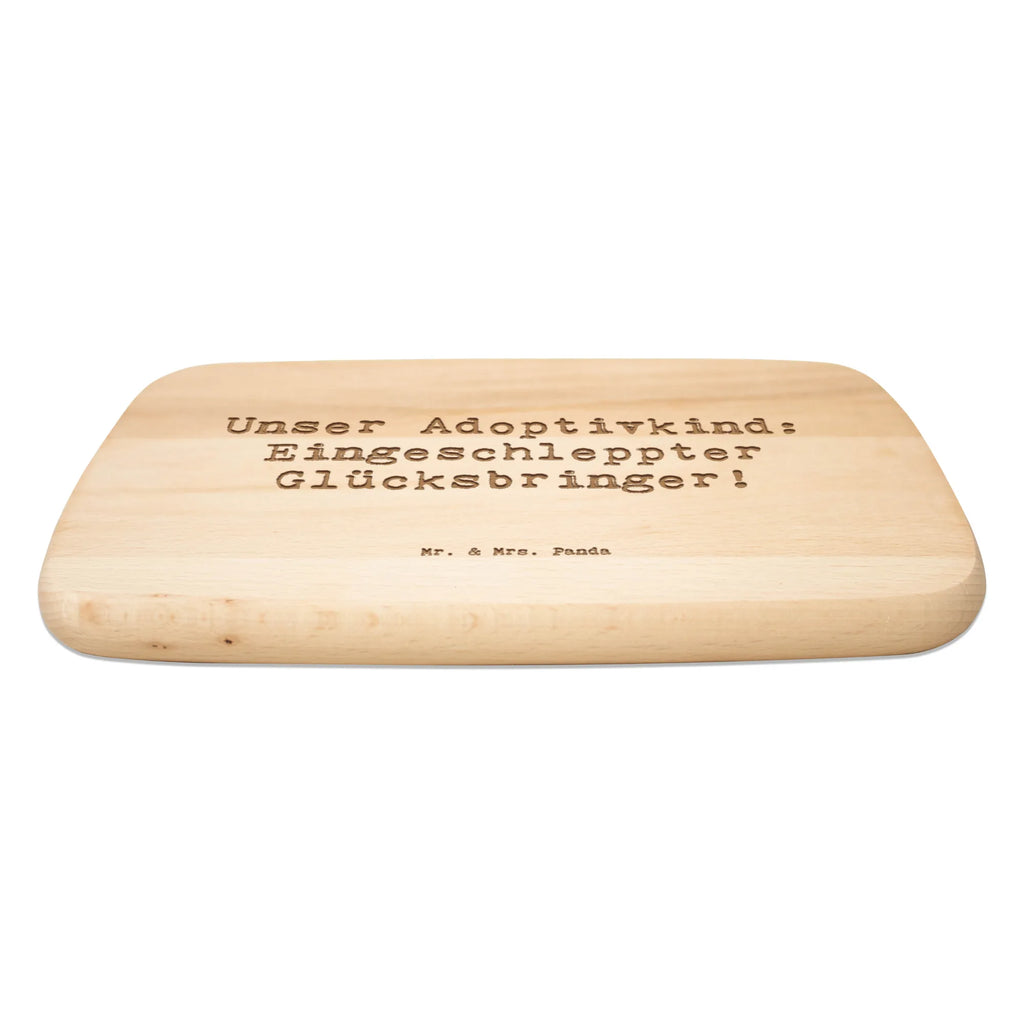 Serving board Saying Unser Adoptivkind: Eingeschleppter Glücksbringer! breakfast board, Board, cutting board, Family, Father's Day, Mother's Day, brother, sister, Mom, Dad