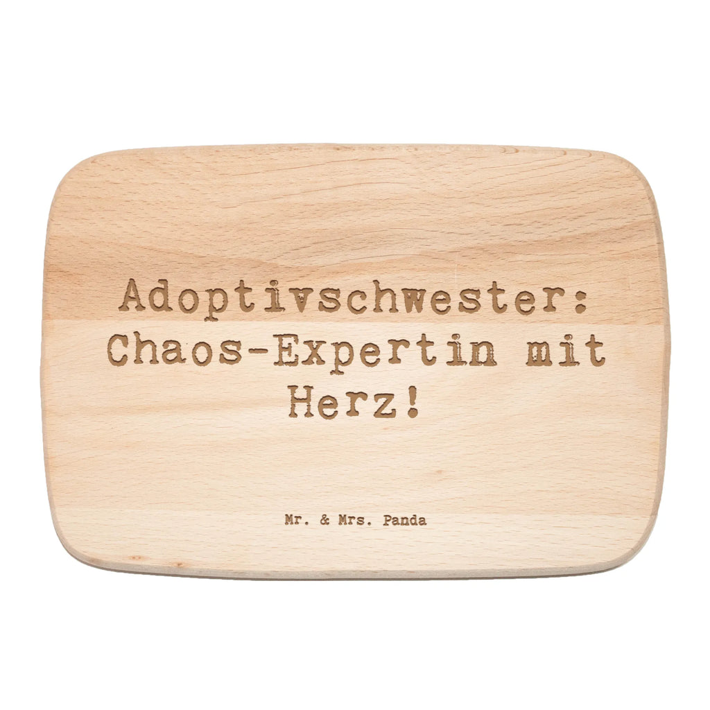Śniadaniowa deska Przysłowie Adoptivschwester: Chaos-Expertin mit Herz! Rodzina, Dzień Ojca, Dzień Matki, brat, siostra, mama, tata, babcia, dziadek