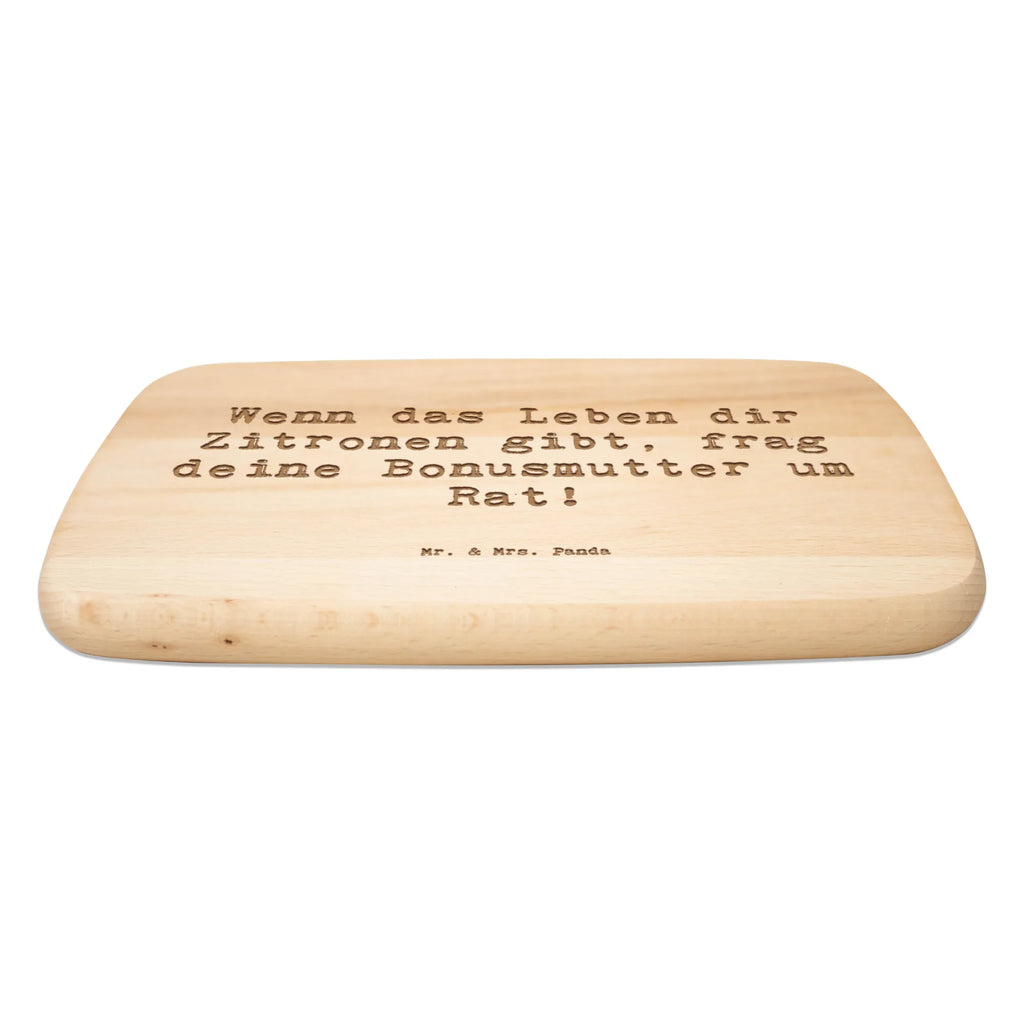 Serving board Saying Wenn das Leben dir Zitronen gibt, frag deine Bonusmutter um Rat! cutting board, breakfast board, Board, Family, Father's Day, Mother's Day, brother, sister, Mom, Dad