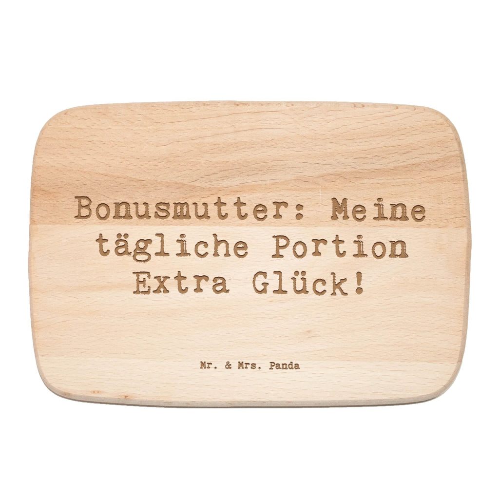 Śniadaniowa deska Przysłowie Bonusmutter: Meine tägliche Portion Extra Glück! Rodzina, Dzień Ojca, Dzień Matki, brat, siostra, mama, tata, babcia, dziadek