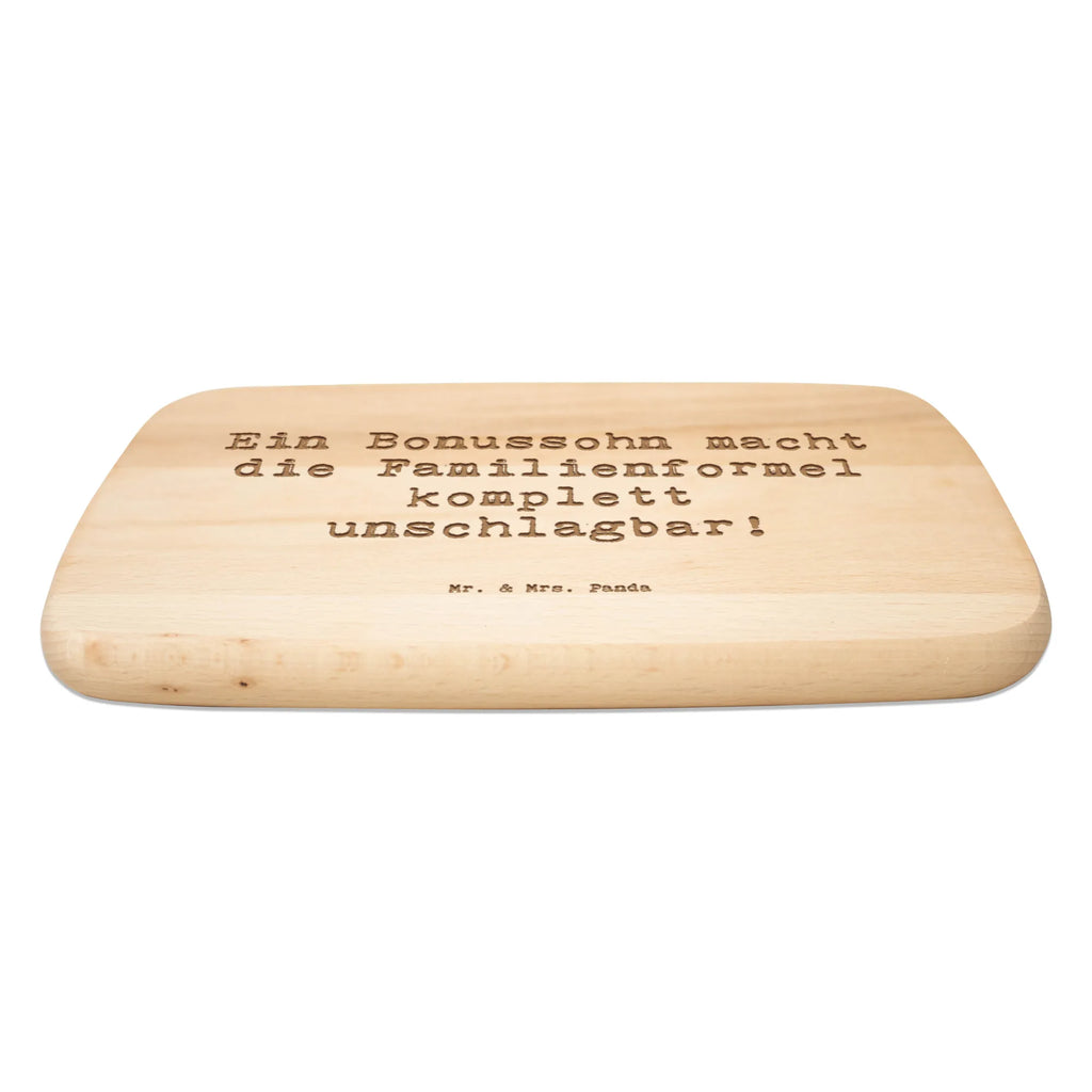 Serving board Saying Ein Bonussohn macht die Familienformel komplett unschlagbar! breakfast board, Board, cutting board, Family, Father's Day, Mother's Day, brother, sister, Mom, Dad
