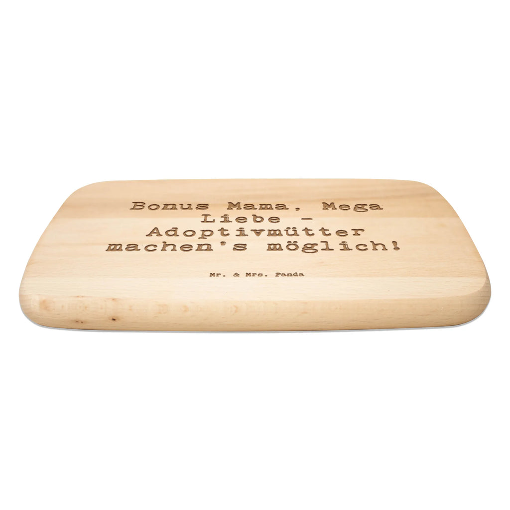 Serving board Saying Bonus Mama, Mega Liebe - Adoptivmütter machen’s möglich! Board, cutting board, breakfast board, Family, Father's Day, Mother's Day, brother, sister, Mom, Dad