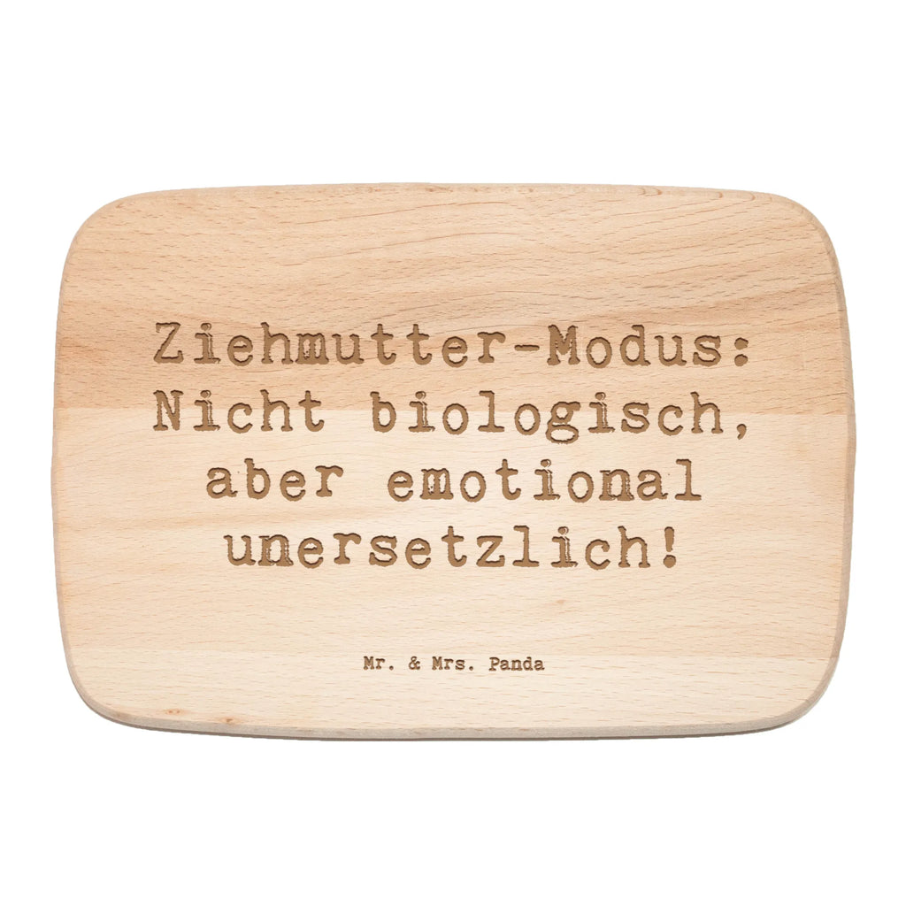 Serving board Saying Ziehmutter-Modus: Nicht biologisch, aber emotional unersetzlich! breakfast board, Board, cutting board, Family, Father's Day, Mother's Day, brother, sister, Mom, Dad