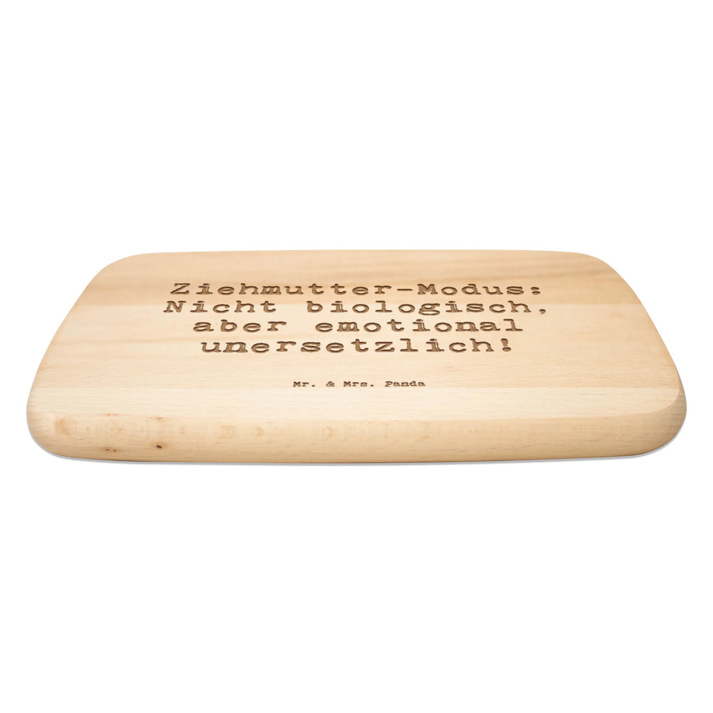 Serving board Saying Ziehmutter-Modus: Nicht biologisch, aber emotional unersetzlich! breakfast board, Board, cutting board, Family, Father's Day, Mother's Day, brother, sister, Mom, Dad