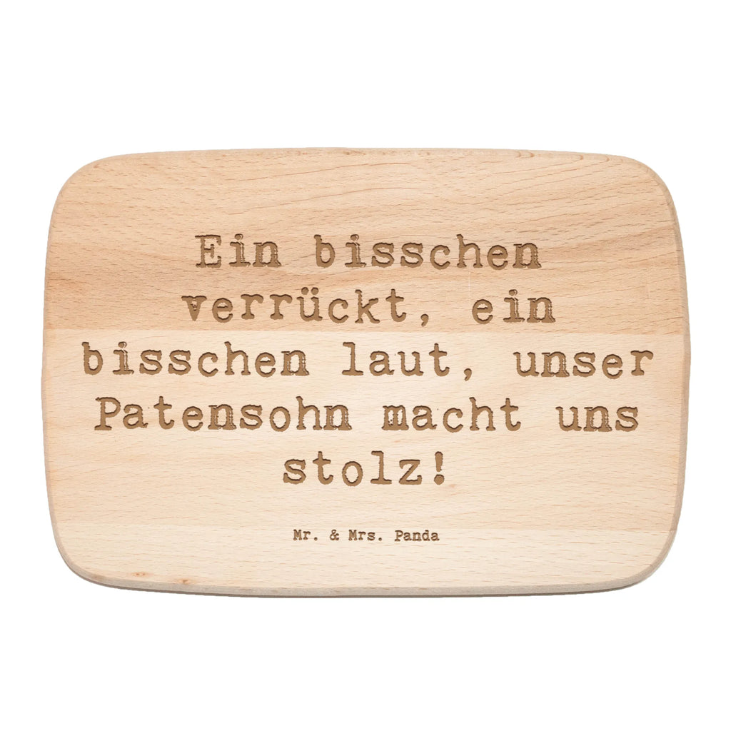 Serving board Saying Ein bisschen verrückt, ein bisschen laut, unser Patensohn macht uns stolz! breakfast board, Board, cutting board, Family, Father's Day, Mother's Day, brother, sister, Mom, Dad