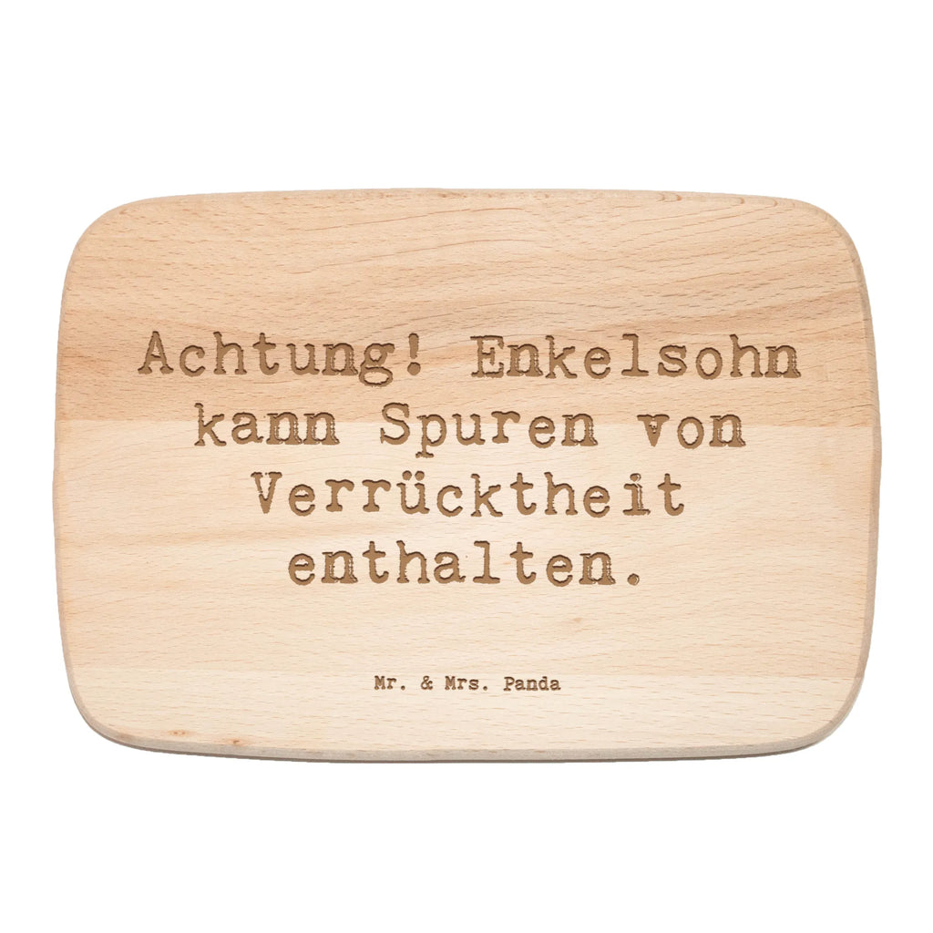 Śniadaniowa deska Przysłowie Achtung! Enkelsohn kann Spuren von Verrücktheit enthalten. Rodzina, Dzień Ojca, Dzień Matki, brat, siostra, mama, tata, babcia, dziadek